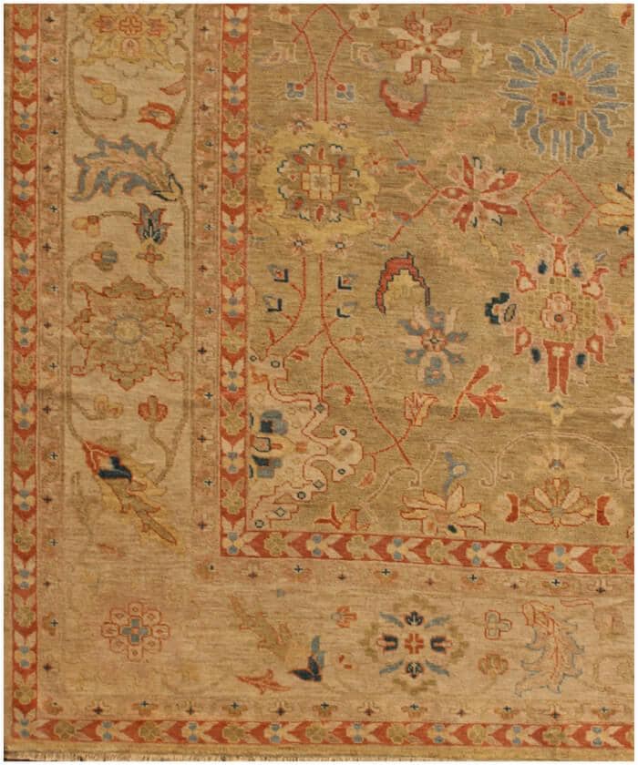 8x10 ft Green Beige Hand Knotted area Rug 9X12 & 10X14 handmade Persian rug