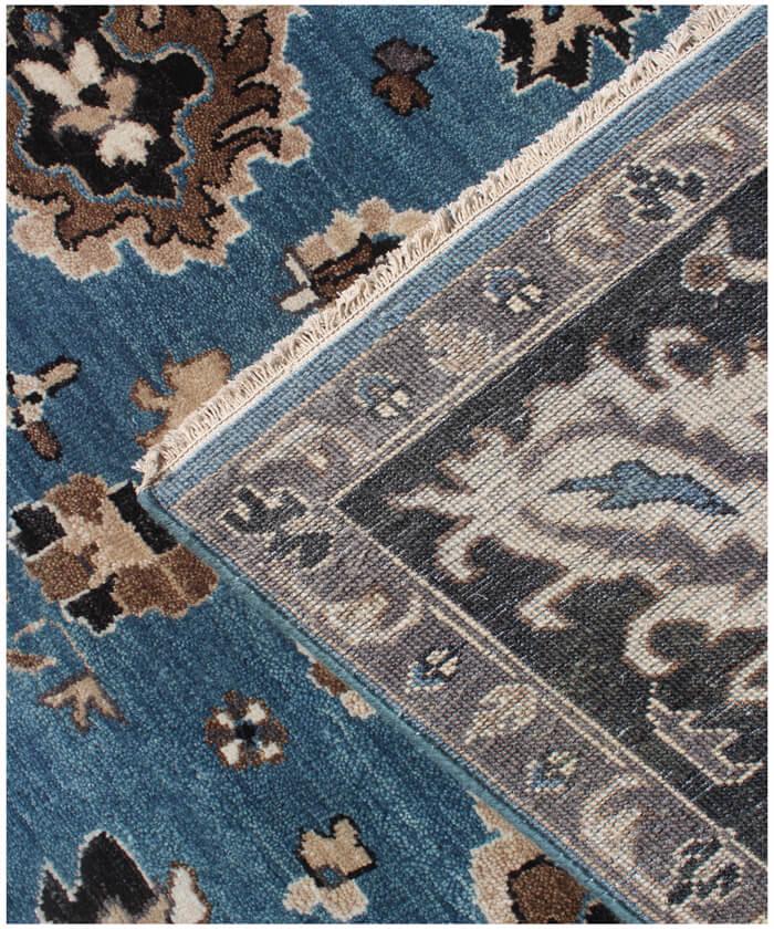 M .Blue Brown Hand Knotted area Rug 6X9 & 8X10 handmade Persian rug for living room, bedroom and dining roomvintage rug
