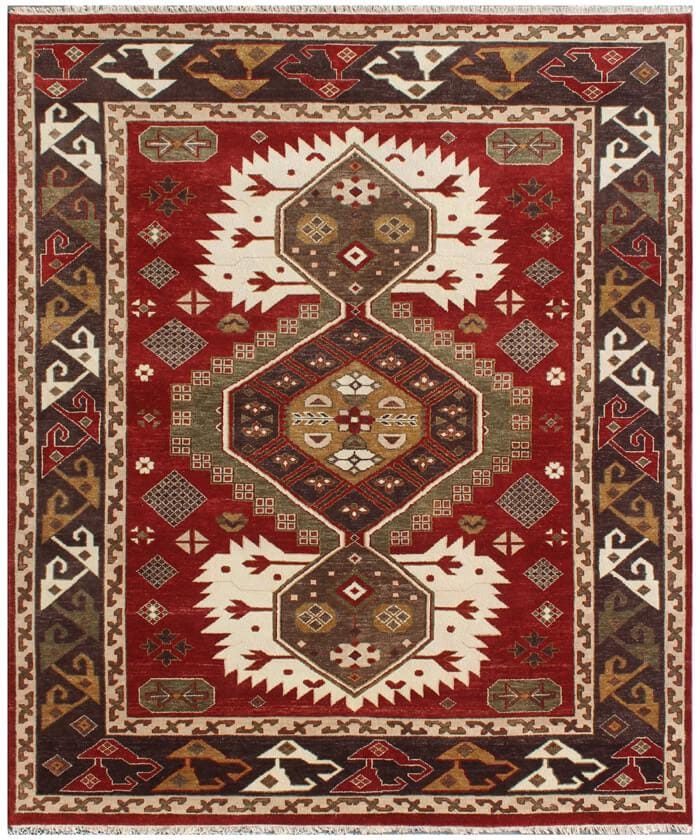 Rust Brown Hand Knotted Navajo Rug 5X8, 6X9,8X10, 9X12 & 10X14 handmade southwestern rug for living room, bedroom and dining room Quick ship