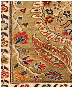 8x10 Serapi Hand-Knotted Wool Rug | Multi-Brown Panel Design