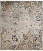 Hand Knotted Wool Area Rug, Transitional Persian Style, 8x10, 9x12