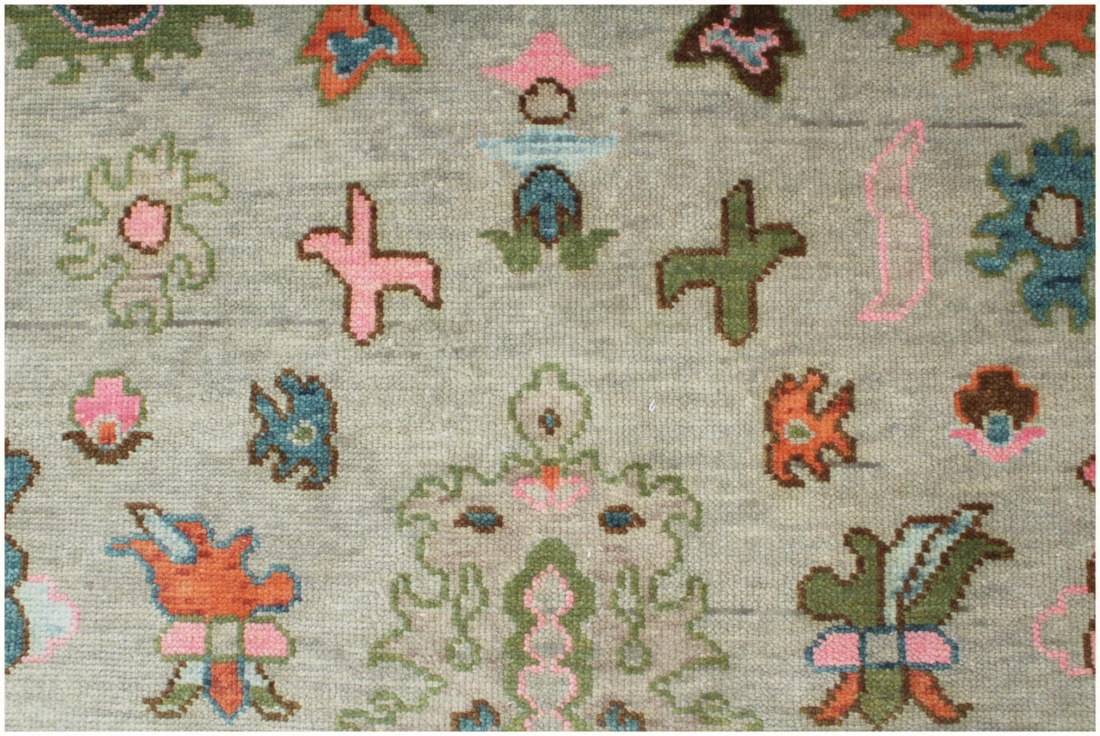 Hand Knotted Turkish Oushak Wool Rug, 8x10 pastel green wool Area Rug, Muted oushak carpet, custom size rug for living room