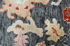 Timeless traditional 8X10 multicolor Oushak hand knotted Turkish area rug