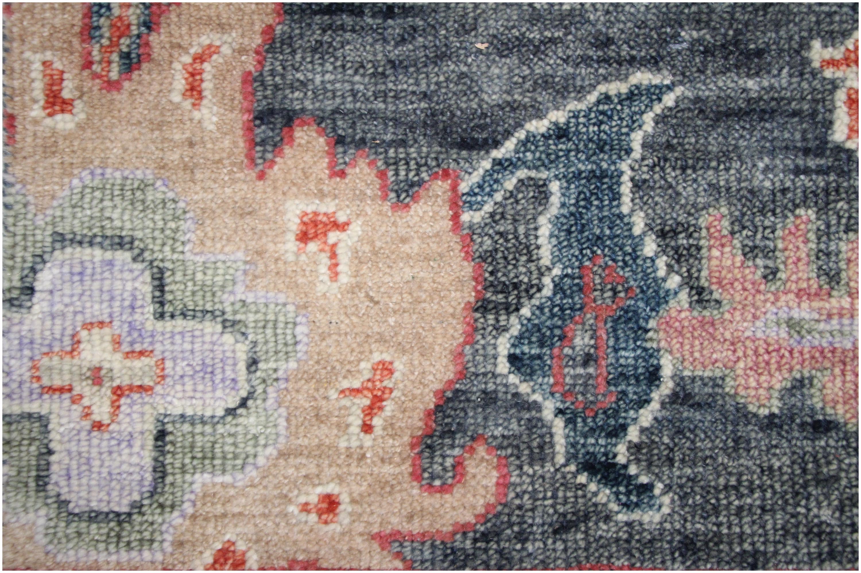Timeless traditional 8X10 multicolor Oushak hand knotted Turkish area rug