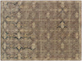 Brown Hand Knotted area Rug 9X12 handmade Persian transitional rug for living room, bedroom and dining room study room