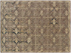 Brown Hand Knotted area Rug 9X12 handmade Persian transitional rug for living room, bedroom and dining room study room