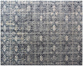 Grey Hand Knotted area Rug 9X12 handmade Persian transitional rug for living room, bedroom and dining room study room, office