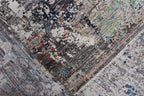 Multi color Hand Knotted area Rug 8X10 handmade oriental Persian rug transitional rug.