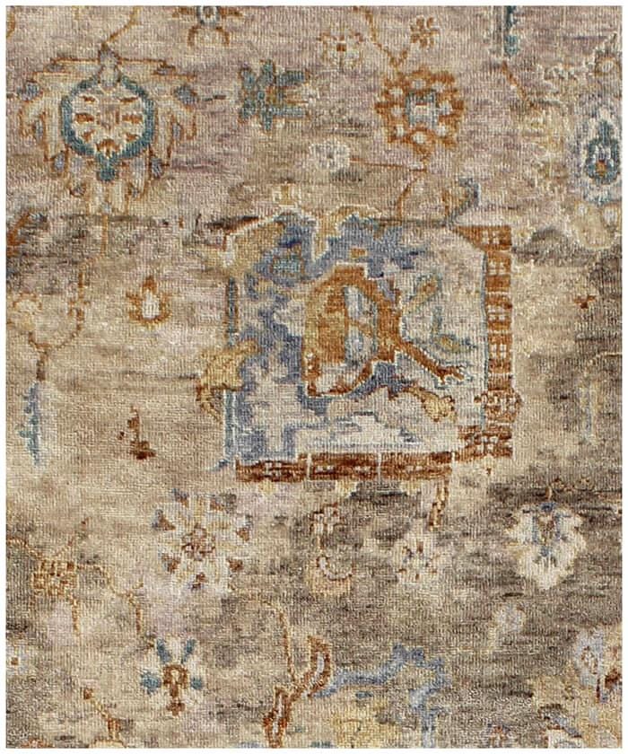 Muted Brown Hand Knotted area Rug 8X10, 9X12  handmade transitional Persian rug for living room, bedroom and dining room.
