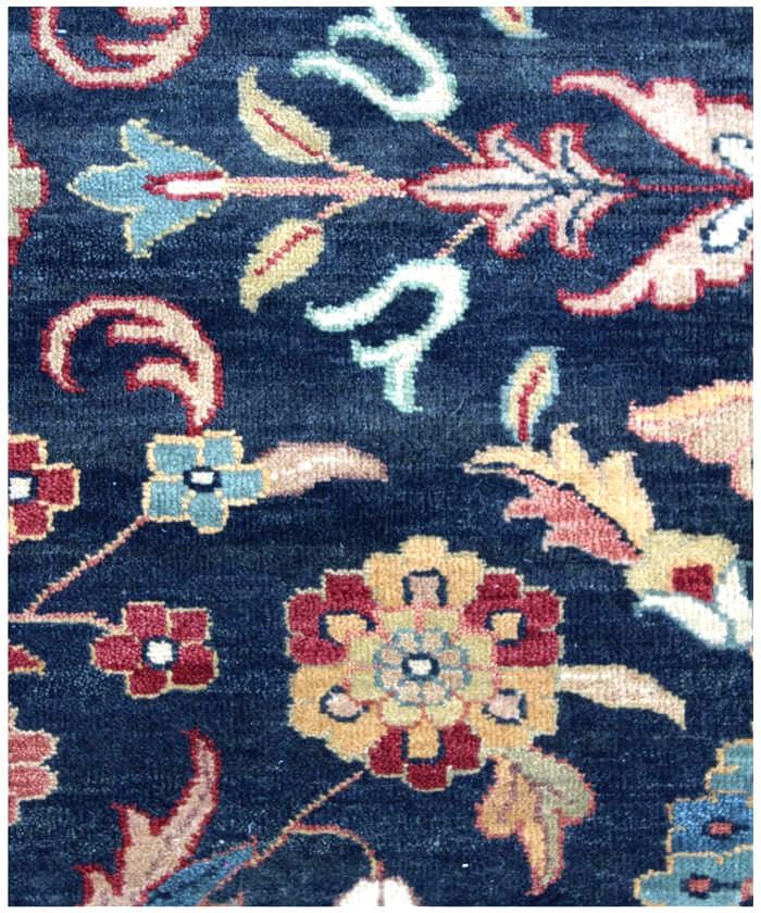8x10 Hand-Knotted Navy Serapi Wool Rug