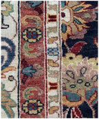 8x10 Hand-Knotted Navy Serapi Wool Rug