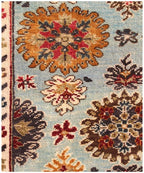 8x10 Serapi Hand-Knotted Wool Rug | Multi-Brown Panel Design