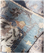 Muted Hand-Knotted Persian Area Rug–Transitional Wool rug, 2.6x14 Runner, 6x9, 8x10 Handmade for Living, Bedroom,Dining Room