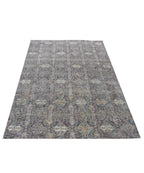 No tariff Grey Hand Knotted area Rug 9X12 handmade Persian rug for living room, bedroom and dining room