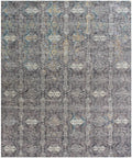 No tariff Grey Hand Knotted area Rug 9X12 handmade Persian rug for living room, bedroom and dining room