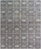 No tariff Grey Hand Knotted area Rug 9X12 handmade Persian rug for living room, bedroom and dining room