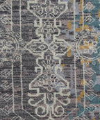 No tariff Grey Hand Knotted area Rug 9X12 handmade Persian rug for living room, bedroom and dining room