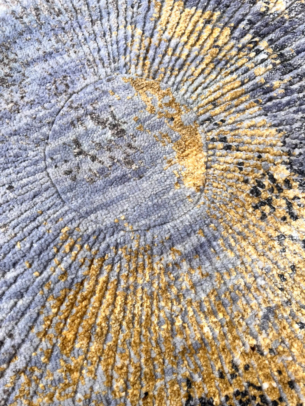 Radiant Abstract Round Wool & Silk Rug, Available in 6x6 ft, 8x8 ft and 9x9 ft