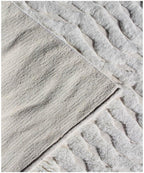 Ivory Moroccan rug high-low zig-zag patterned pile handmade 8x10 rug for bedroom, living room, cozy reading room