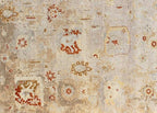 Hand Knotted Beige Wool Rug, Transitional Persian Style, 8x10