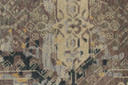 Brown Hand Knotted area Rug 9X12 handmade Persian transitional rug for living room, bedroom and dining room study room