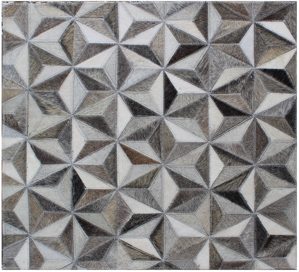 White Multi Handwoven area Rug 5X8 8X10 9X12 handmade leather geometric pattern cowhide rug for living room, bedroom. natural flat rug