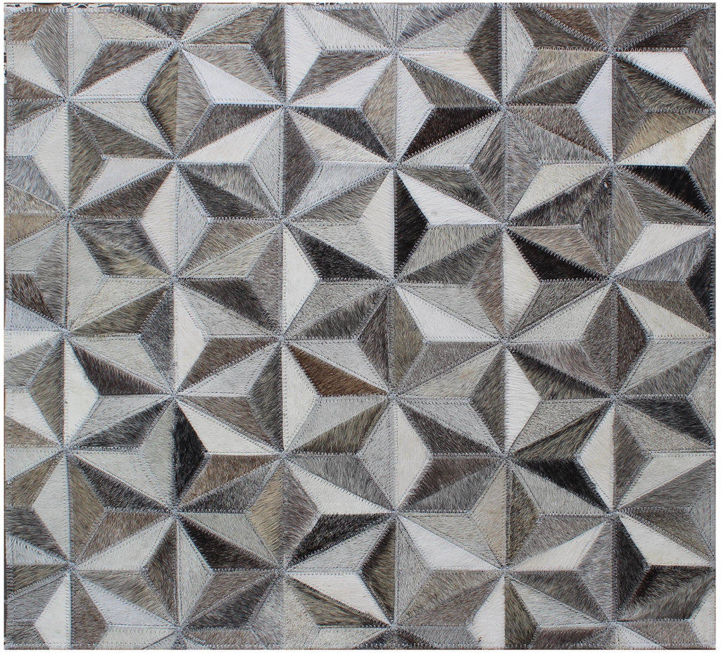 White Multi Handwoven area Rug 5X8 8X10 9X12 handmade leather geometric pattern cowhide rug for living room, bedroom. natural flat rug