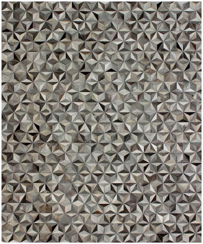 White Multi Handwoven area Rug 5X8 8X10 9X12 handmade leather geometric pattern cowhide rug for living room, bedroom. natural flat rug