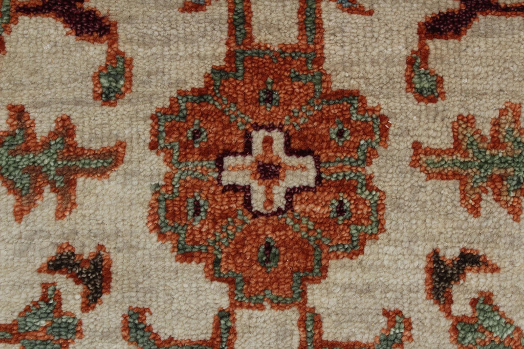 9x12 Ivory Hand Knotted Serapi Heriz Wool Rug - Large Antique Style Terracotta Area Rug
