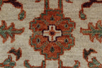 9x12 Ivory Hand Knotted Serapi Heriz Wool Rug - Large Antique Style Terracotta Area Rug