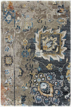 Charcoal silver Hand Knotted area Rug 6X9, 9X12  handmade oriental Persian rug transitional rug for living room, bedroom dining room