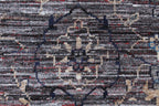 Multi color Hand Knotted area Rug 8X10 handmade oriental Persian rug transitional rug.