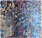 8x10 Luxury Hand-Knotted Wool & Bamboo Silk Rug | Distressed Medallion