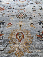 Gray beige Hand Knotted area Rug 4x6  handmade oriental Persian rug transitional rug- living room, family room,diningroom, bedroom, entryway