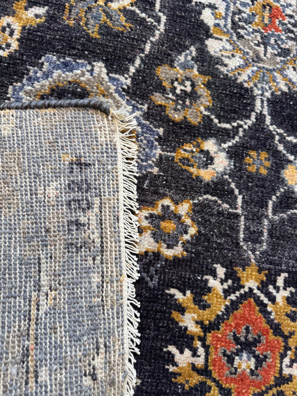 Charcoal gray Hand Knotted area Rug 4x6  handmade oriental Persian rug transitional rug for living room, dining area, entry way bedroom