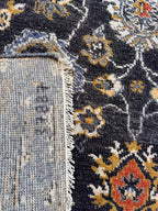 Charcoal gray Hand Knotted area Rug 4x6  handmade oriental Persian rug transitional rug for living room, dining area, entry way bedroom