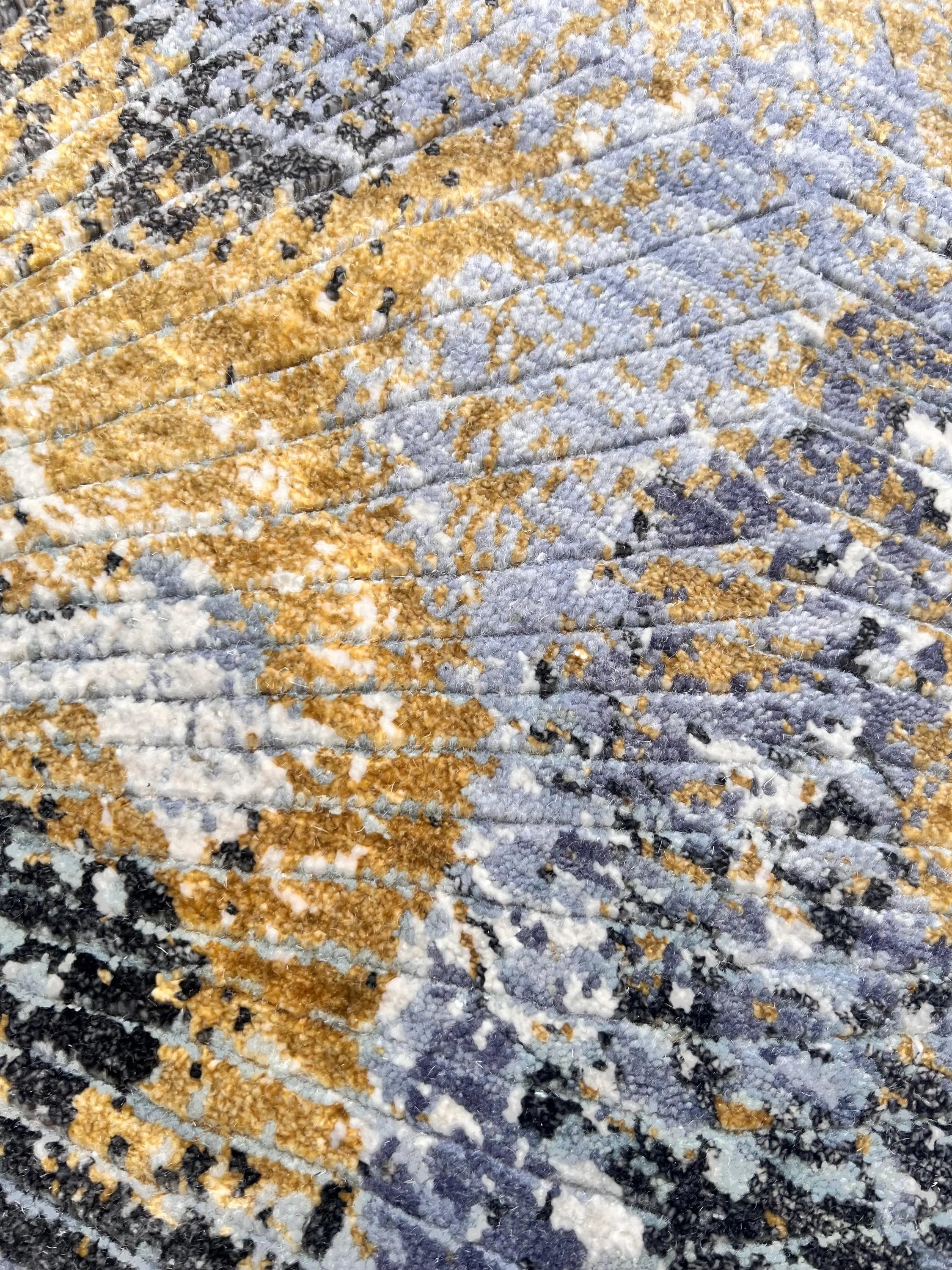 Radiant Abstract Round Wool & Silk Rug, Available in 6x6 ft, 8x8 ft and 9x9 ft