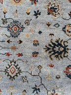 Gray beige Hand Knotted area Rug 4x6  handmade oriental Persian rug transitional rug- living room, family room,diningroom, bedroom, entryway