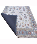 8x10 ft Elegant Hand-Tufted Floral Wool Rug | 5x8 ft Blue & Terracotta Traditional Decor