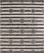 Handmade 5X8 8X10 Charcoal beige Wool geometric pattern area rug for living room, bedroom and dining room, study room office clearance sale