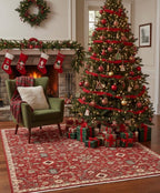 Luxury Red Persian style Hand knotted Area Rug