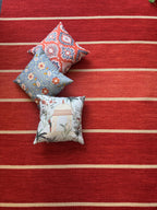 Modern Reversable Boho Striped Rug - Earthy Gradient Wool Kilim-Handwoven Flatweave Area Rug for Living Room - Scandinavian Dhurrie 5x8 8x10