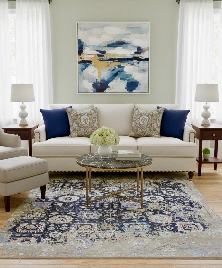 Charcoal silver Hand Knotted area Rug 6X9, 9X12  handmade oriental Persian rug transitional rug for living room, bedroom dining room