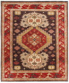 Hand-Knotted Navajo Wool Rug - Modern Southwestern Area Rug