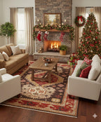 Hand-Knotted Navajo Wool Rug - Modern Southwestern Area Rug