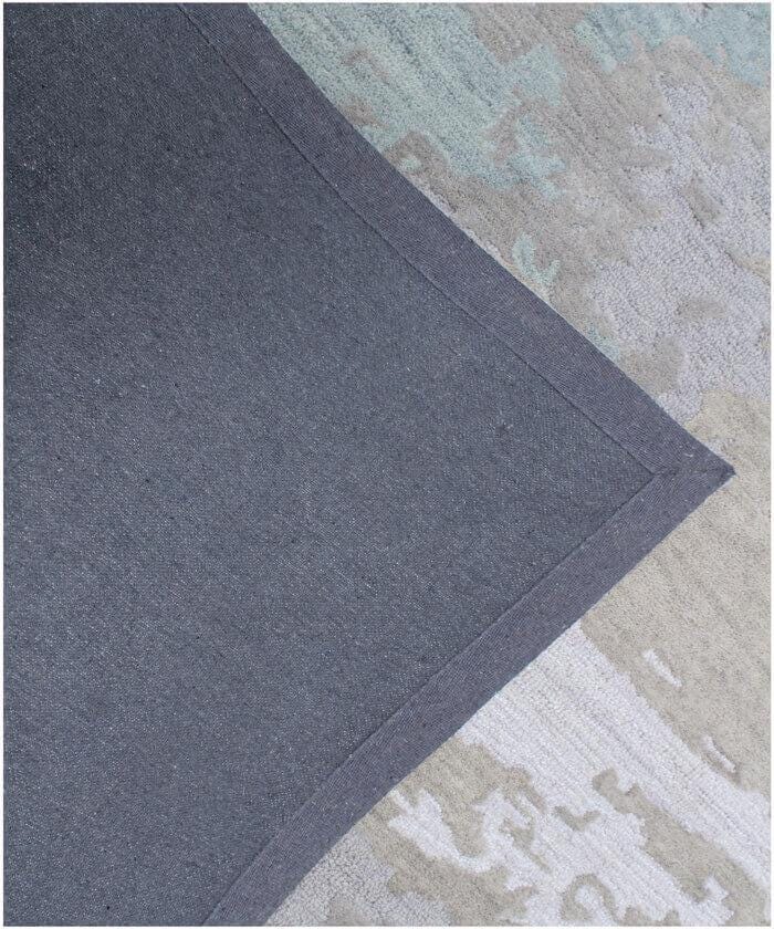 Modern Abstract Hand-Tufted Wool Rug - Blue Teal & Grey Contemporary Area Rug for Living Room, Bedroom | 5x8, 8x10 Large Coastal Carpet