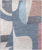 Abstract Geometric Hand-Tufted Wool Rug | Modern Earth Tones
