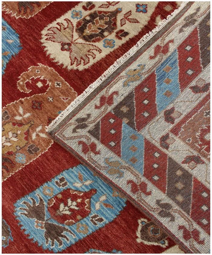 8x10 Hand Knotted Navajo Wool Rug - Southwestern Oriental Area Rug