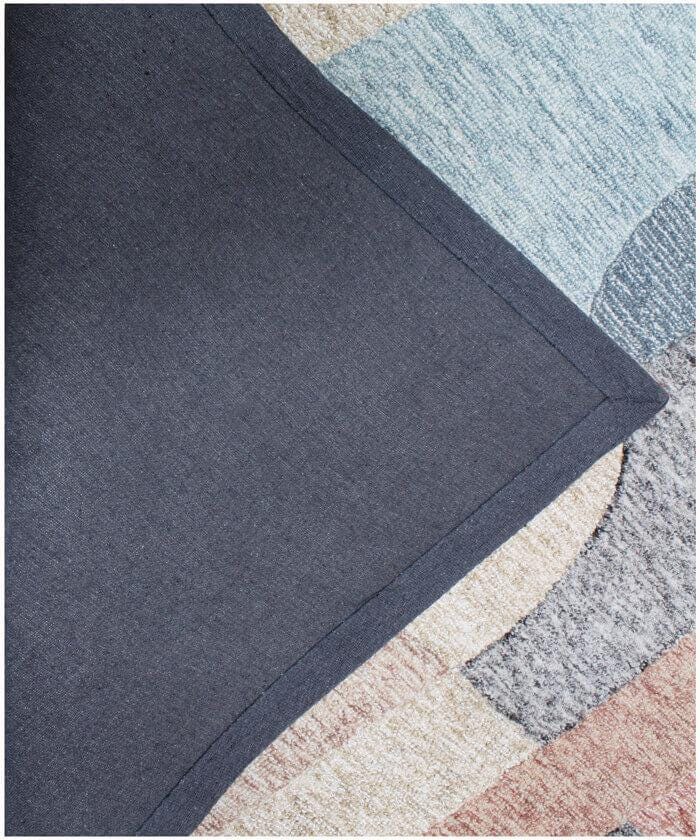 Abstract Geometric Hand-Tufted Wool Rug | Modern Earth Tones