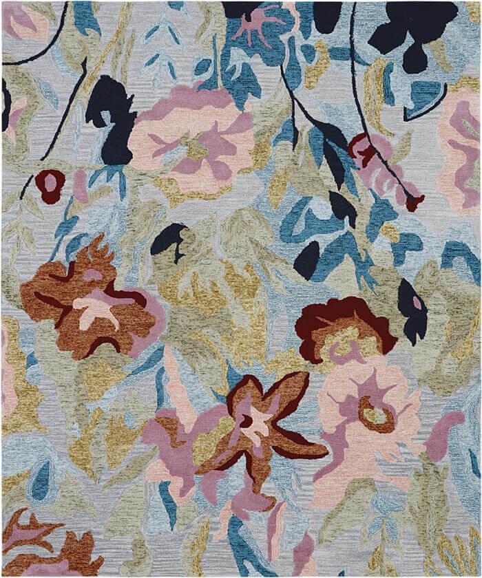 Enchanted Garden: Modern Hand-Tufted Floral Wool Rug